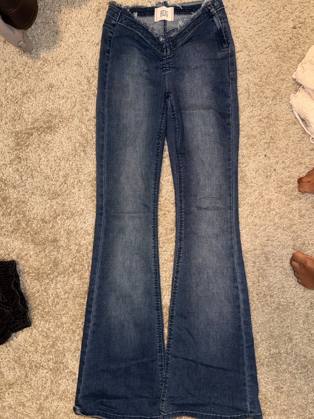 BDJ RUCHED LOW RISE JEANS